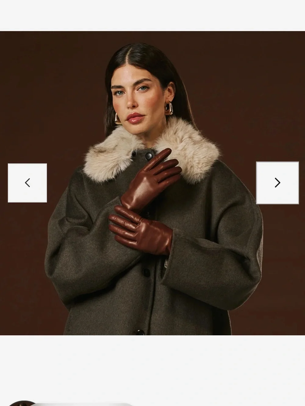 Fratelli Orsini Brown Italian Lambskin Leather Gloves- women’s 8.5